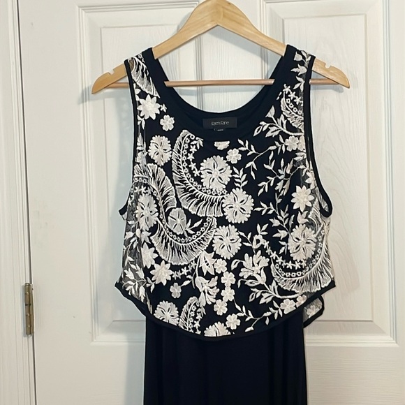 Karen Kane Black Embroidered Maxi Dress, Stretchy, Small - Picture 2 of 9